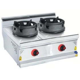 CSA Karacasan 900 Seri Set Üstü 80 cm 2 Gözlü Doğalgazlı Wok Ocak
