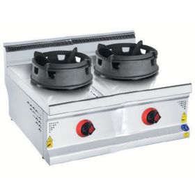 CSA Karacasan 900 Seri Set Üstü 80 cm 2 Gözlü Doğalgazlı Wok Ocak