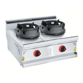 CSA Karacasan 900 Seri Set Üstü 80 cm 2 Gözlü Tüplü Wok Ocak