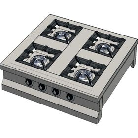 CSA Karacasan Set Üstü 90 cm 4 Gözlü Tüplü Ocak