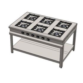 CSA Karacasan Tüplü Taban Raflı 6 Gözlü Ocak