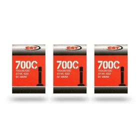 CST 700x35-43 Oto Sibop 48 mm 3'lü Bisiklet İç Lastik Seti