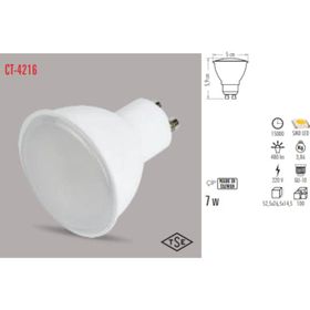 CT-4216 7W/3200K GU10 LED AMPUL(GÜNIŞIĞI) CATA