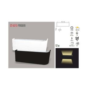 CT 5213 Bk Cata 11 W Modern Penguen Led Aplik Günışığı