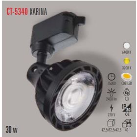 CT-5340 30W/2700K KARİNA LED ARMATÜR (RAY TİP)(GÜNIŞIĞI) CATA