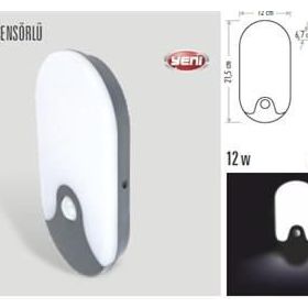 CT-7093 12W/4000K Sıva Üstü Sensörlü LED Armatür Cata - 3000K - Günışığı