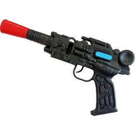 Ct Toys Siyah 25 cm Gırgır Sesli Nostaljik Oyuncak Tabanca