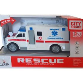 Ctoy 1:20 Işıklı ve Sesli Sürtmeli Ambulans