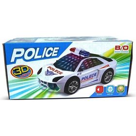 Ctoy 3D Işıklı Pilli ve Sesli Polis Arabası