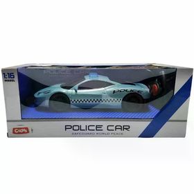Ctoy CTOY-QX3689-A1 1:16 Işıklı ve Sesli Uzaktan Kumandalı Polis Arabası