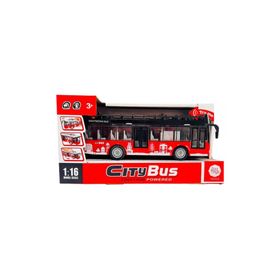 Ctoy Ctoys A1119-13 Kımızı Ses ve Işıklı Oyuncak Şehir Otobüsü