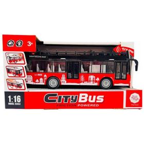 Ctoy Ctoys A1119-13 Kımızı Ses ve Işıklı Oyuncak Şehir Otobüsü