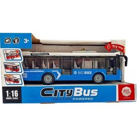 Ctoys A1119-13 Mavi Ses ve Işıklı Oyuncak Şehir Otobüsü