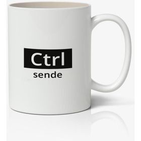 Ctrl Sende Yazılı Baskılı Kupa
