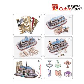 Cubic Fun 3D 149 Parça Led Notre Dame Kilisesi Fransa Puzzle