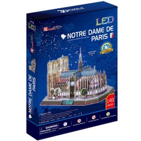 Cubic Fun 3D 149 Parça Led Notre Dame Kilisesi Fransa Puzzle