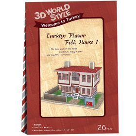 Cubic Fun 3D 26 Parça Türk Halk Evi 1 Puzzle