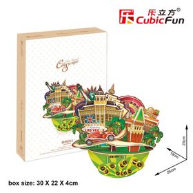Cubic Fun 3D 64 Parça Las Vegas Şehir Kompozisyonu Puzzle