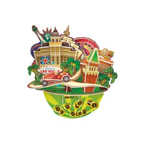 Cubic Fun 3D 64 Parça Las Vegas Şehir Kompozisyonu Puzzle