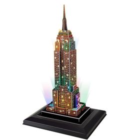 Cubic Fun 3D Empire State Binası ABD Led Işıklı 38 Parça Puzzle