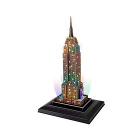 Cubic Fun 3D Empire State Binası ABD Led Işıklı 38 Parça Puzzle