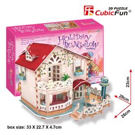 Cubic Fun 3D Holiday Bungalow Dollhouse 114 Parça Puzzle