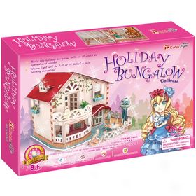 Cubic Fun 3D Holiday Bungalow Dollhouse 114 Parça Puzzle