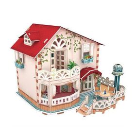 Cubic Fun 3D Holiday Bungalow Dollhouse 114 Parça Puzzle