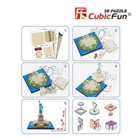Cubic Fun 3D Özgürlük Anıtı ABD 39 Parça Puzzle