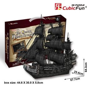 Cubic Fun 3d The Queen Anne S Revenge Gemi 308 Parça Puzzle