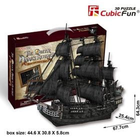 Cubic Fun 3d The Queen Anne S Revenge Gemi 308 Parça Puzzle