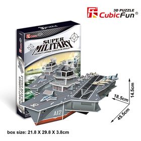 Cubic Fun Aircraft Carrier Charles De Gaulle 60 Parça Puzzle
