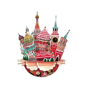 Cubic Fun Cityscape Moskova Şehir Kompozisyonu 68 Parça Puzzle