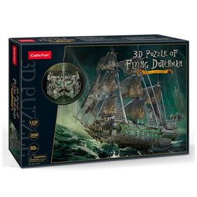 Cubic Fun CUB/L527H Uçan Hollandalı Korsan Gemisi 3d 360 Parça Led Iş Puzzle