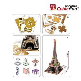 Cubic Fun Eyfel Kulesi Led Işıklı 82 Parça Puzzle