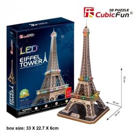 Cubic Fun Eyfel Kulesi Led Işıklı 82 Parça Puzzle