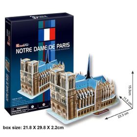 Cubic Fun Fransa Notre Dame Kilisesi 40 Parça Puzzle