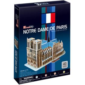 Cubic Fun Fransa Notre Dame Kilisesi 40 Parça Puzzle