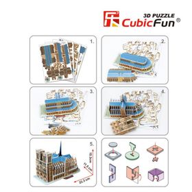 Cubic Fun Fransa Notre Dame Kilisesi 40 Parça Puzzle