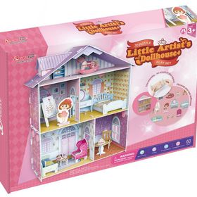 Cubic Fun Küçük Artistin Evi 3D 60 Parça Çocuk Puzzle