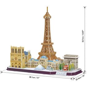 Cubic Fun MC254H City Line Paris Fransa 114 Parça 3D Puzzle
