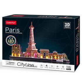 Cubic Fun Paris 3d 115 Parça Led Işıklı Puzzle