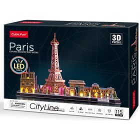 Cubic Fun Paris 3d 115 Parça Led Işıklı Puzzle