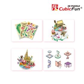 Cubic Fun Paris Şehir Kompozisyonu 74 Parça Puzzle