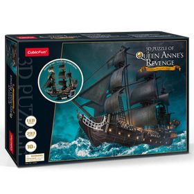 Cubic Fun Queen Anne's Revenge 3d 293 Parça Led Işıklı Puzzle