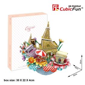 CubicFun Paris Şehir Kompozisyonu 88 Parça 3D Puzzle