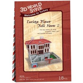 Cubicfun W3110H Türk Halk Evi 2 18 Parça 3D Puzzle