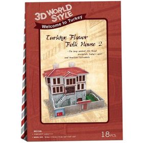Cubicfun W3110H Türk Halk Evi 2 18 Parça 3D Puzzle