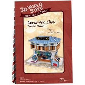 Cubicfun W3111H Türk Seramik Mağazası 25 Parça 3D Puzzle