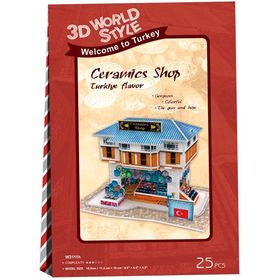 Cubicfun W3111H Türk Seramik Mağazası 25 Parça 3D Puzzle